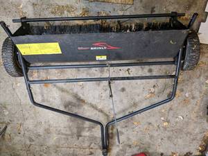 lot 10 image: Brinly-Hardy Model STS-425LXH 42 Tow Behind Lawn Sweeper Attachment