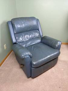 lot 127 image: Faux Leather Recliner with Manual Lever