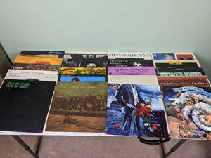 lot 113 image: Vintage Collection of Vinyl Records The Moody Blues, Time Fades Away, Fear of Music, Pat Garrett & Billy the Kid, Anthology and More