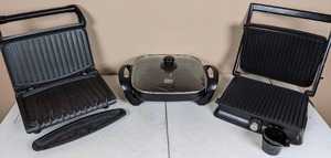 lot 43 image: George Foreman Grill, Crofton Electric Skillet and Crofton Contact Grill