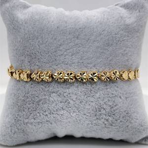 lot 32 image: Hearts-a-flutter Ultra-Shiny Glam Diamond-Cut Heart Link Estate Bracelet in 14k Yellow Gold $1500 Retail