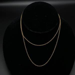 lot 76 image: Designer Tiffany & Co. Elsa Peretti Link Chain Necklace in 18k Yellow Gold Stamped SPAIN