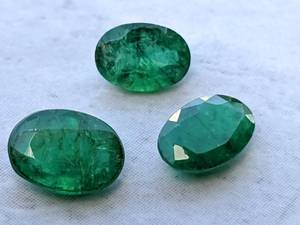 lot 45B image: 3.09 Carat Group of Natural Emerald Gemstones
