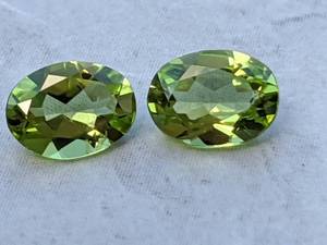 lot 55A image: Rich and Vibrant 2.03 Carat Peridot Gemstone Pair
