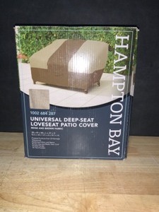 Hampton Bay Deep-Seat Outdoor Patio Loveseat Cover. See Pictures