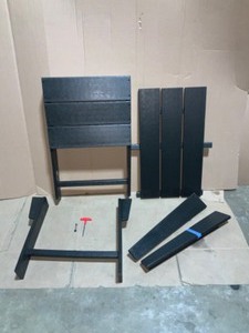 POLYWOOD Grant Park Black Modern Plastic Patio Adirondack Chair Outdoor. See Pictures