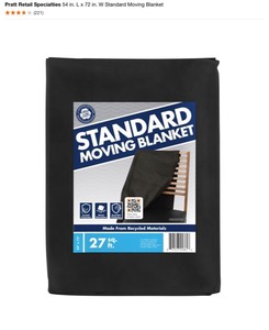 (3) Pratt Retail Specialties 54 in. L x 72 in. W Standard Moving Blanket. See Pictures