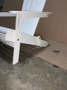 Hampton Bay Acacia Classic White Folding Wooden Outdoor Adirondack Chair. See Pictures