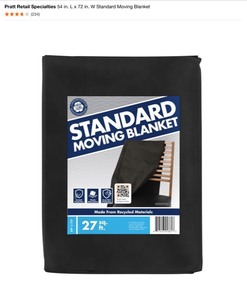 (3) Pratt Retail Specialties 54 in. L x 72 in. W Standard Moving Blanket. See Pictures