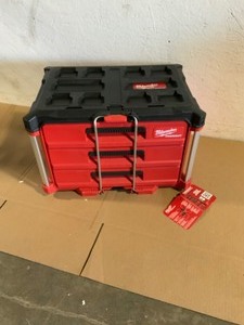 Milwaukee PACKOUT 22 in. Modular 3-Drawer Tool Box with Metal Reinforced Corners. See Pictures