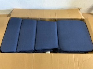 (4) ARDEN SELECTIONS 20 in. x 45.5 in. Sapphire Blue Leala Outdoor Adirondack Chair Cushion. See Pictures