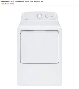 Hotpoint 6.2 cu. ft. White Electric Vented Dryer with Auto Dry. See Pictures