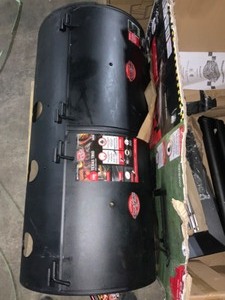 Char-Griller Texas Trio 3-Burner Dual Fuel Grill with Smoker in Black. See Pictures