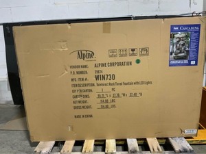 Alpine Corporation 52 in. Tall Outdoor 5-Tier Rainforest Rock Water Fountain with LED Lights. See Pictures