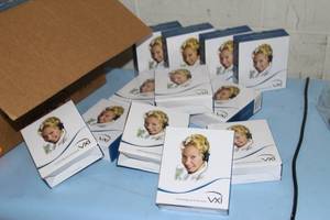 lot 5 image: NEW - Lot of 90 - VXi Passport 21V Over-the-Ear Phone Headset with Noise-Cancelling Microphone - Model 202768