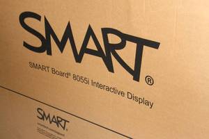 lot 81 image: Smart  Smart Board Interactive 8055i Interactive Flat Panel Display  Monitor - Includes Table Stand