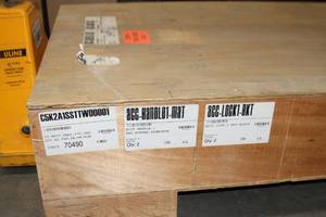 lot 82 image: Middle Atlantic C5 Series 2-Bay Credenza Laminate Equipment Rack - Outer Surfaces - Birch & Gray Finishes