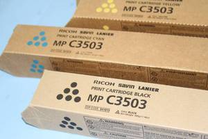 lot 116 image: Ricoh C3503 Color Laser Printer Print Cartridges