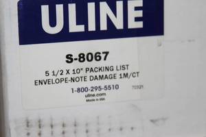 lot 138 image: New - Lot of 4 Boxes - Uline Packing List Enclosed Full Face Pressure Sensitive & Tamperproof Side-Loading