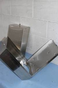 lot 139 image: Lot of 2 - Stainless Metal Folded Towel Dispensers with Keys