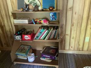 Bookcase with Vintage Items