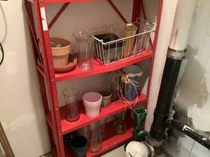Shelving w Vases and Planters