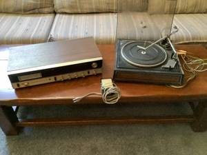 Vintage Turn Table and 8-Track PlayerReciever