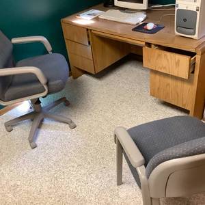 Wooden Desk and Office Chair