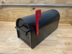 lot 85 image: ARCHITECTURAL MAILBOXES Sequoia Black, Large, Steel, Heavy Duty Post Mount Mailbox