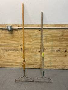 lot 97 image: Lot of 2 Garden Rakes