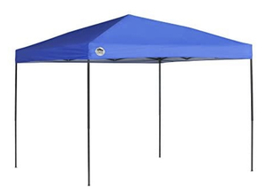 lot 76 image: SHADE TECH ST100 Straight Leg Pop-Up Canopy, 10 ft. x 10 ft. Blue with Roller Bag