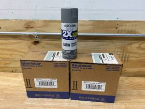 lot 109 image: RUST-OLEUM Lot of 2 Cases of- American Accents Spray Paint, 12 Ounce (6 per Case), Satin Granite