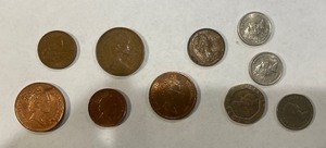 10 Different British Coins