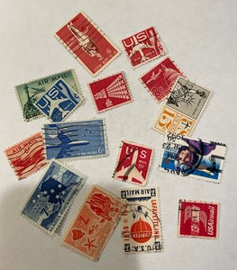 15 Different US Air Mail Stamps