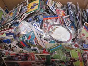 LARGE BOX OF FOOTBALL AND SOME BASEBALL CARDS