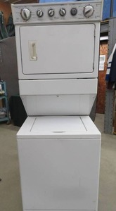 STACKED WHIRLPOOL WASHER AND DRYER.