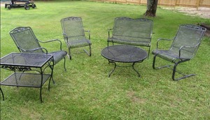 6 PIECE METAL PATIO SET