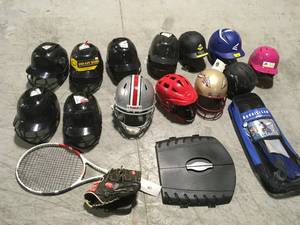 Mix Lot of assorted Helmets For Sports like Baseball & Lacrosse - Review all pictures