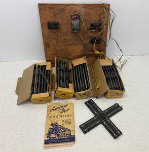 American Flyer Post War Track In Original boxes & Control Panel