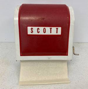 Vintage Scott Paper Towel Holder Perfect For Mancave Or Garage
