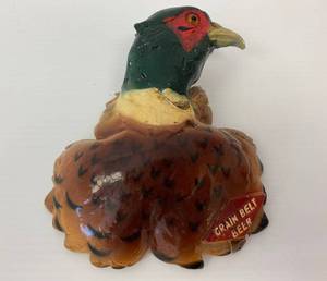 Vintage Grain Belt Chalkware Pheasant
