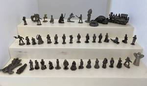 Vintage Miniature Pewter Figurines Including Star Wars