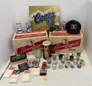 Man Cave Lot Including Beer Advertising And More