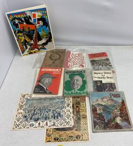 Group Of Misc. Vintage Books And More Including HitchCock, Nancy Drew And more