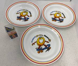 Group Including Spaghetti Os Plates And RARE Cracker Jill Collectible