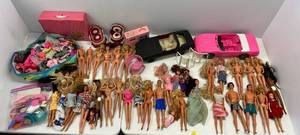 Large Group Of Vintage Barbies, Kens And Clothes