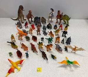 Group Of Misc. Vintage Rubber Dinosaurs