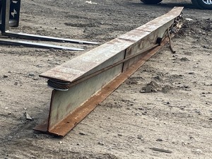 lot 36 image: 12 Steel I-Beam With Steel Cable Tensioner -- Bent