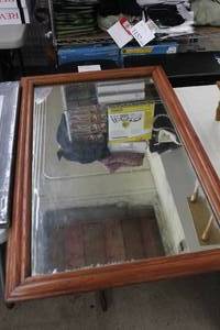 lot 983 image: Wood Framed Wall Mirror