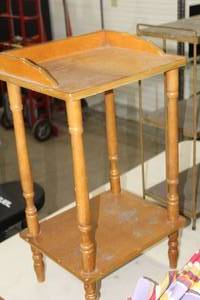 lot 984 image: Wood End Table 2-tier